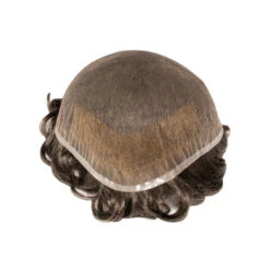 M105BSC Full French Lace Toupee With Bleached Knot Front 9 M105BSC Full French Lace Toupee With Bleached Knot Front -Wavy Hair Shop 09 62769.1690311756