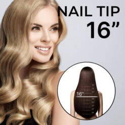 16" Nail Tip Hair Extensions 50 Strands -Wavy Hair Shop 16 Nail Tip 36510.1675355408