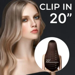 20" Clip In Hair Extensions 100 Grams Human Hair -Wavy Hair Shop 20 Clip In 19230.1675185312