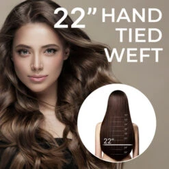22" Hand Tied Weft Hair Extensions 65 Gram 6A -Wavy Hair Shop 22 Hand Tied Weft 30771.1676409453