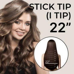 22" I-Tip Microlink Hair Extensions 50 Strands 40 Grams Hair -Wavy Hair Shop 22 I Tip 74619.1676319866