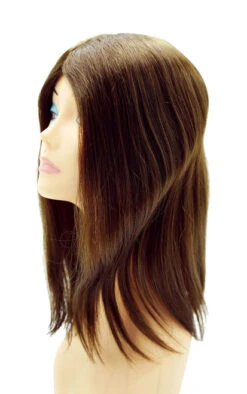 Hair Topper EV7812 - Premium Human Hair Mono Silk Top Clip-In Hairpiece -Wavy Hair Shop DSC00495 copy 14043.1662740171