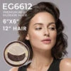 EG6612 Mono Silk Top With Mesh Integration Clip-In Hairpiece -Wavy Hair Shop EG6612 NEW 08103.1683922660