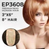EP3608 Clip-on Mono Silk Remy Human Hair Topper For Natural Parting Line -Wavy Hair Shop EP3608 NEW 13313.1683921169