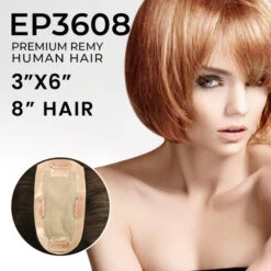 EP3608 Clip-on Mono Silk Remy Human Hair Topper For Natural Parting Line