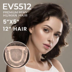 Ez Volume 5512 - Premium Human Hair Mono Silk Top Clip-In Hair Topper