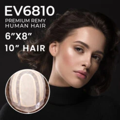 EV6810 Mono Silk Top Volumizing Human Hair Topper