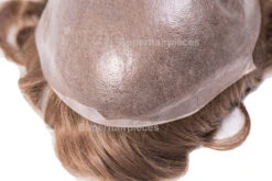 European Hair Injected Skin Mens Toupee M121 8"x10" Poly Skin -Wavy Hair Shop GS2A2756 M121 Front2 77098.1597345410