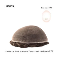 HD105 8"x 10" French Lace Mens Hairpiece -Wavy Hair Shop HD105 2 53198.1649429639