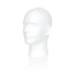 Hairess Men's Styrofoam Mannequin Head White