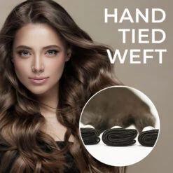 14" Hand Tied Weft Hair Extensions 65 Gram 6A
