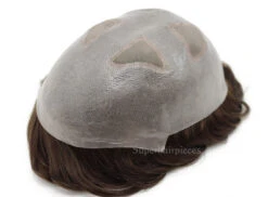 M258 Mens Toupee 8"x 10" Human Hair Skin Base Mono Top -Wavy Hair Shop IMG 0295 copy 47898.1617643822
