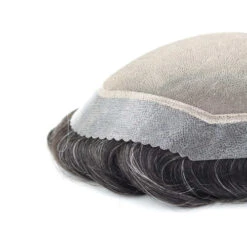 Mens Toupee M100 Basic 7"x 9" Mono Top Hairpiece - Basic Version -Wavy Hair Shop M100 10 55254.1659542618