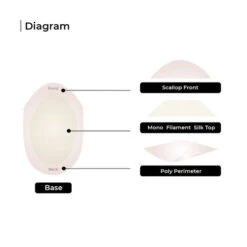 Mens Toupee M100 Basic 7"x 9" Mono Top Hairpiece - Basic Version -Wavy Hair Shop M100 5 24867.1641484960