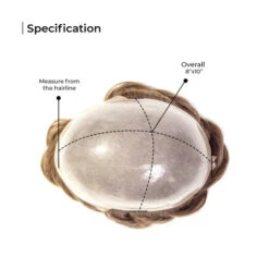 Toupee M101BF Thin Skin Hair Piece For Men With Bleached Knot Front -Wavy Hair Shop M101 5 84208.1659711583