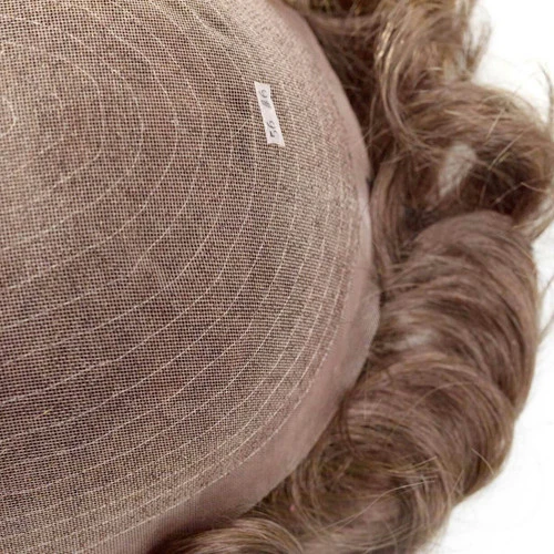 Men's Toupee M103BSC Fine Welded Mono Lace With Bleached Front Knots - Basic Version 6 Men's Toupee M103BSC Fine Welded Mono Lace With Bleached Front Knots - Basic Version - Image 4