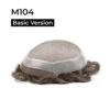 Toupee M104 Monofilament Lace Top With Natural Hair Line - Basic Version -Wavy Hair Shop M104B Thumb 24071.1660938245