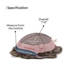 M104 Mono Silk Top Men’s Toupee With Skin Perimeter And French Lace Front -Wavy Hair Shop M104 4 15022.1692651118