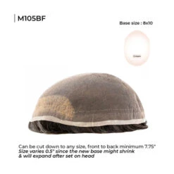 M105BF French Lace Hair System With Bleached Knot Front -Wavy Hair Shop M105BF 1 69882.1690308926