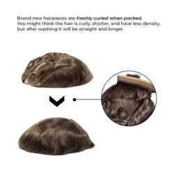 Toupee M110P Super Fine Welded Lace Hairpiece For Men With Clear Poly Painting Perimeter -Wavy Hair Shop M105 8 39546.1645559676