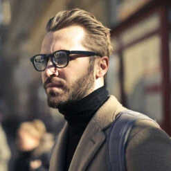 Mens Toupee M106L 8"x10" French Lace Poly Back -Wavy Hair Shop M106L 14 96480.1649446049