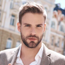 Men’s Toupee M107 7.5"x9.5" Fine Welded Mono Lace Hairpiece -Wavy Hair Shop M107 3 58437.1659541425