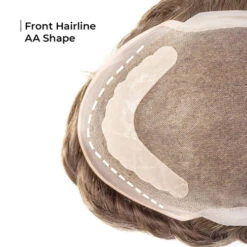 Men’s Toupee M107 7.5"x9.5" Fine Welded Mono Lace Hairpiece -Wavy Hair Shop M107 6 96169.1688676262