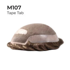 Men’s Toupee M107 7.5"x9.5" Fine Welded Mono Lace Hairpiece -Wavy Hair Shop M107 Thumb 31438.1659541358