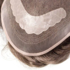 Men’s Toupee M107 7.5"x9.5" Fine Welded Mono Lace Hairpiece -Wavy Hair Shop M107 48115.1659541898