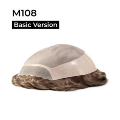 Mens Toupee | M108 Basic 7.5"x9" Human Hair Mono Top - Basic Version