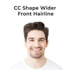 CC Shape Wider Front Hairline M108 8"x10" Mono Top Toupee Hair -Wavy Hair Shop M108CC 1 68294.1631730835