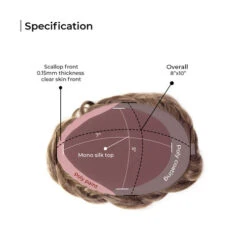 Mens Toupee M108 8"x10" Human Hair Mono Silk Lace Top Hairpiece -Wavy Hair Shop M108 4 83733.1650316820