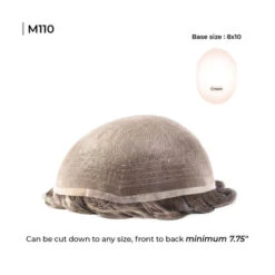 Mens Toupee M110 Super Fine Welded Mono Lace Hairpiece -Wavy Hair Shop M110 2 84890.1651610227