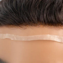 HD106XL French Lace Poly Back Mens Hairpiece -Wavy Hair Shop M116XL 1 37512.1659463891