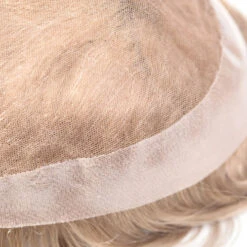 Mens Toupee M116L 8"x10" Swiss Lace Poly Back Mens Hairpiece -Wavy Hair Shop M116 11 26563.1632329754