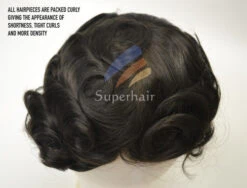 M258 Mens Toupee 8"x 10" Human Hair Skin Base Mono Top -Wavy Hair Shop M158.2 76101.1520023963 26870.1616603548