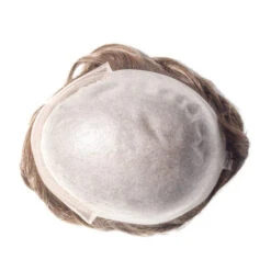 M161V Mens Toupee 8"x10" Poly Skin V Loop Mens Hair System -Wavy Hair Shop M161 2 50534.1659549801