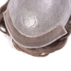 M161V Mens Toupee 8"x10" Poly Skin V Loop Mens Hair System -Wavy Hair Shop M161 79395.1659550160