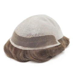 M161V Mens Toupee 8"x10" Poly Skin V Loop Mens Hair System -Wavy Hair Shop M161 5 10304.1659550195