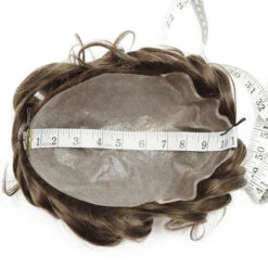M161 Mens Toupee 8"x10" Poly Skin Invisible Knot Mens Hair System -Wavy Hair Shop M161 7 04287.1659550605