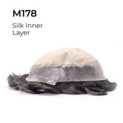 Mens Toupee M178 8"x10" Skin Base With Super Soft Inner Silk Layer