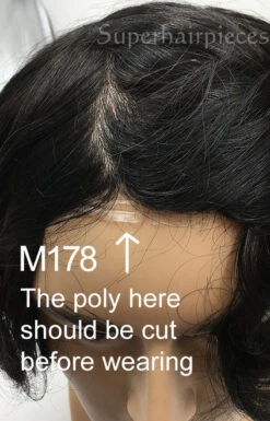 Mens Toupee M178 8"x10" Skin Base With Super Soft Inner Silk Layer -Wavy Hair Shop M178hairline 87393.1640115562