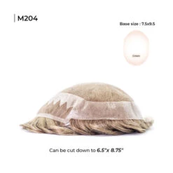 Toupee M204 French Lace Front And Top Hairpieces For Men Hair System -Wavy Hair Shop M204 2 40638.1659558714