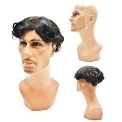 Male Mannequin Head With Makeup -Wavy Hair Shop Mannequin Head Men 1 51213.1649881683