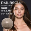 P41LBSC14 Skin Base Remy Human Hair Topper For Women -Wavy Hair Shop P41BSC14 1 33165.1682448680