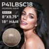 P41LBSC18 Skin Base Remy Human Hair Topper For Women -Wavy Hair Shop P41LBSC18 12287.1682448166