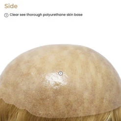 P41L14 Skin Base Hair Topper | 14" Remy Human Hair -Wavy Hair Shop P41 3 60206.1678391113