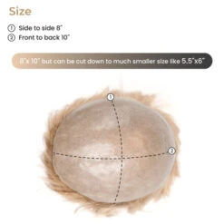 P41L16 Full Clear Skin Base Lady's Top Hairpiece 16" Long Hair -Wavy Hair Shop P41 5 11870.1668702746