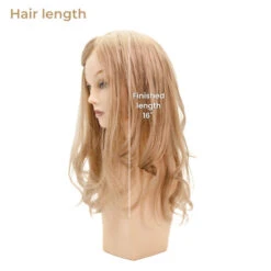 P41L16 Full Clear Skin Base Lady's Top Hairpiece 16" Long Hair -Wavy Hair Shop P41 9 26062.1668702550