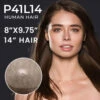 P41L14 Skin Base Hair Topper | 14" Remy Human Hair